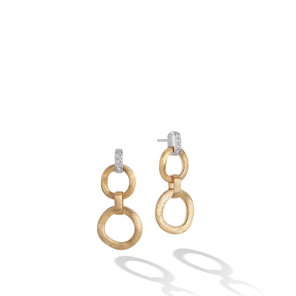Marco Bicego 18K Yellow & White Gold Jaipur LInk Collection Earrings